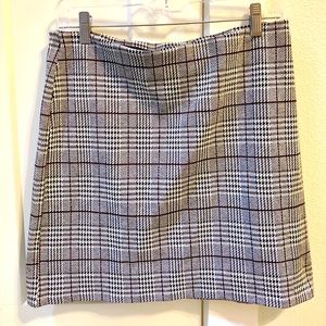 H&M plaid houndstooth miniskirt pencilskirt